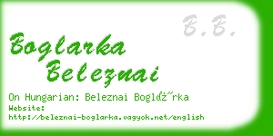 boglarka beleznai business card